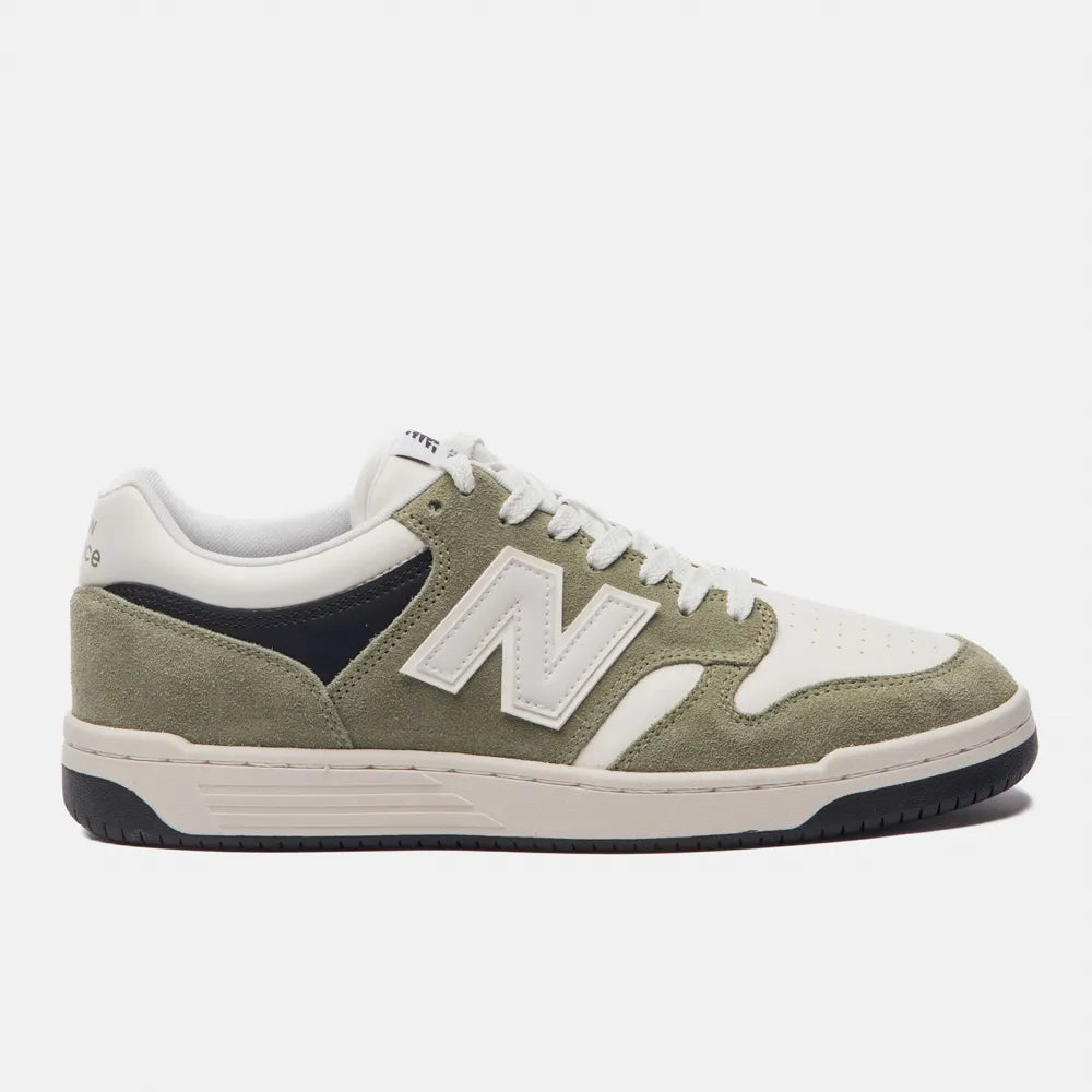 TÊNIS NB 480 LOW UNISEX NEW BALANCE VERDE MUSGO/BEGE CLARO
