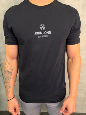 T SHIRT RG INDUSTRY CO BLACK JOHN JOHN PRETO