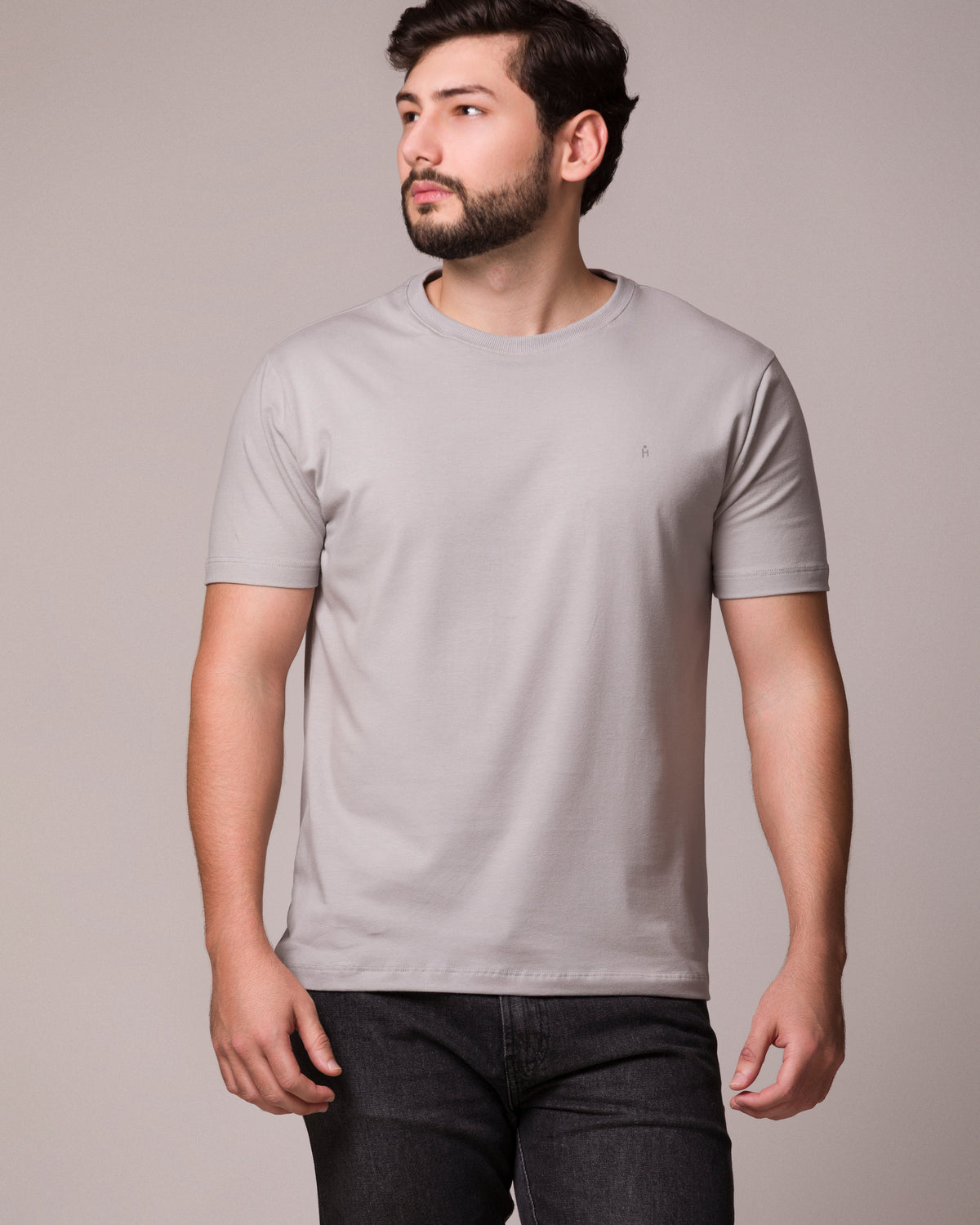 CAMISETA BÁSICA PONTO H CINZA GIZ