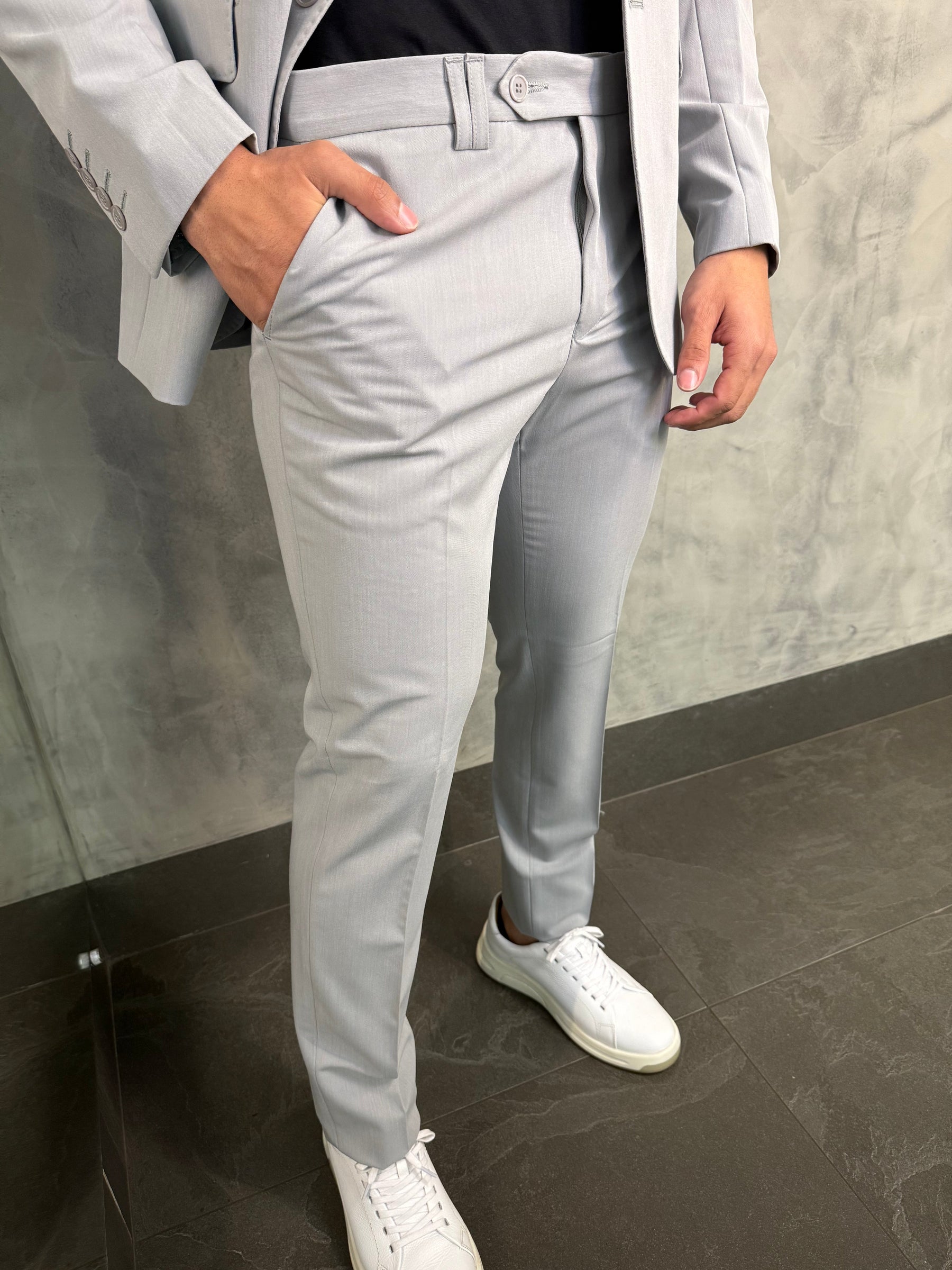 TRAJE POLIVISCOSE SUPER SLIM FATIOTA CINZA GIZ