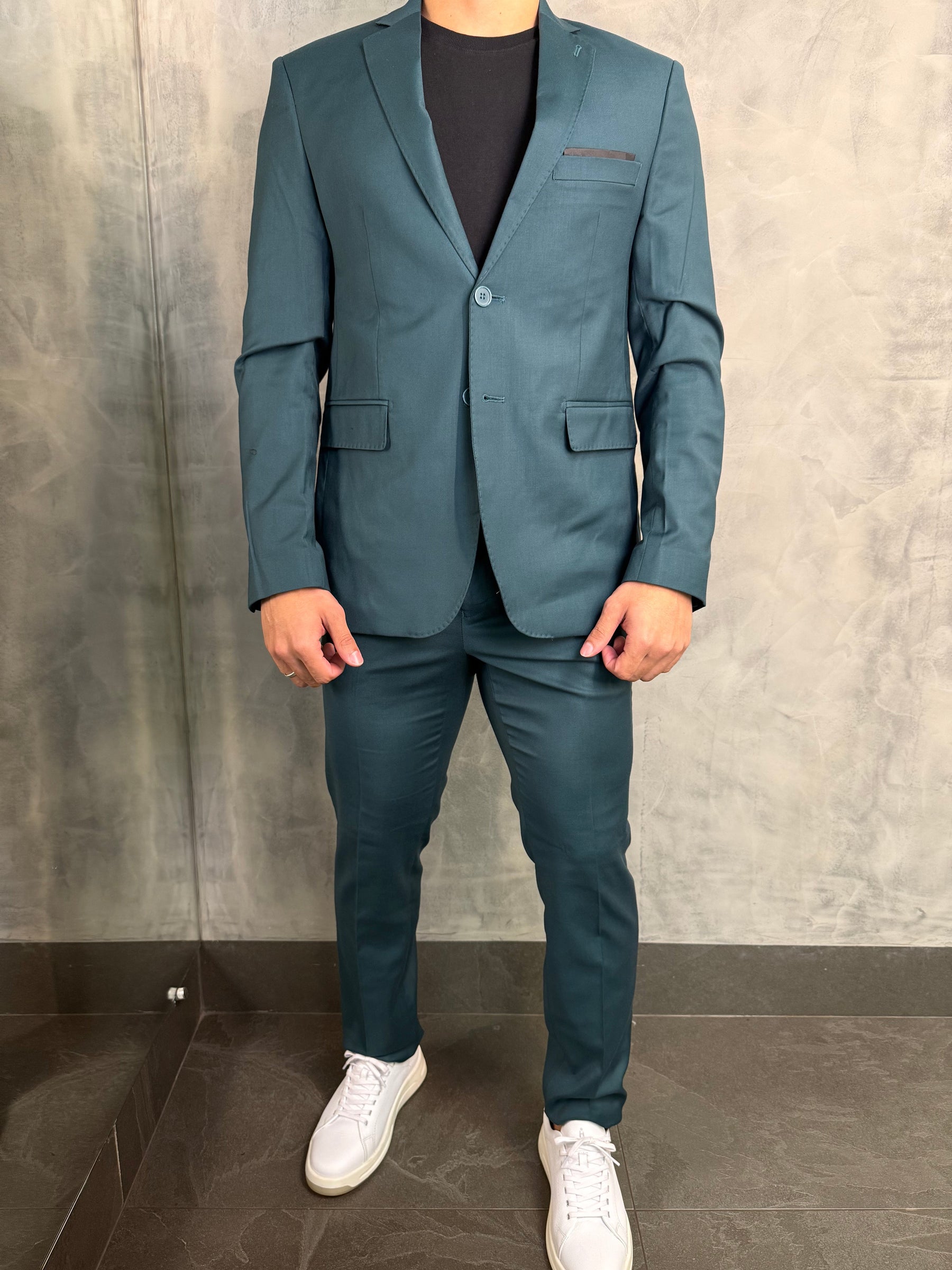 TRAJE POLIVISCOSE SUPER SLIM FATIOTA VERDE MUSGO