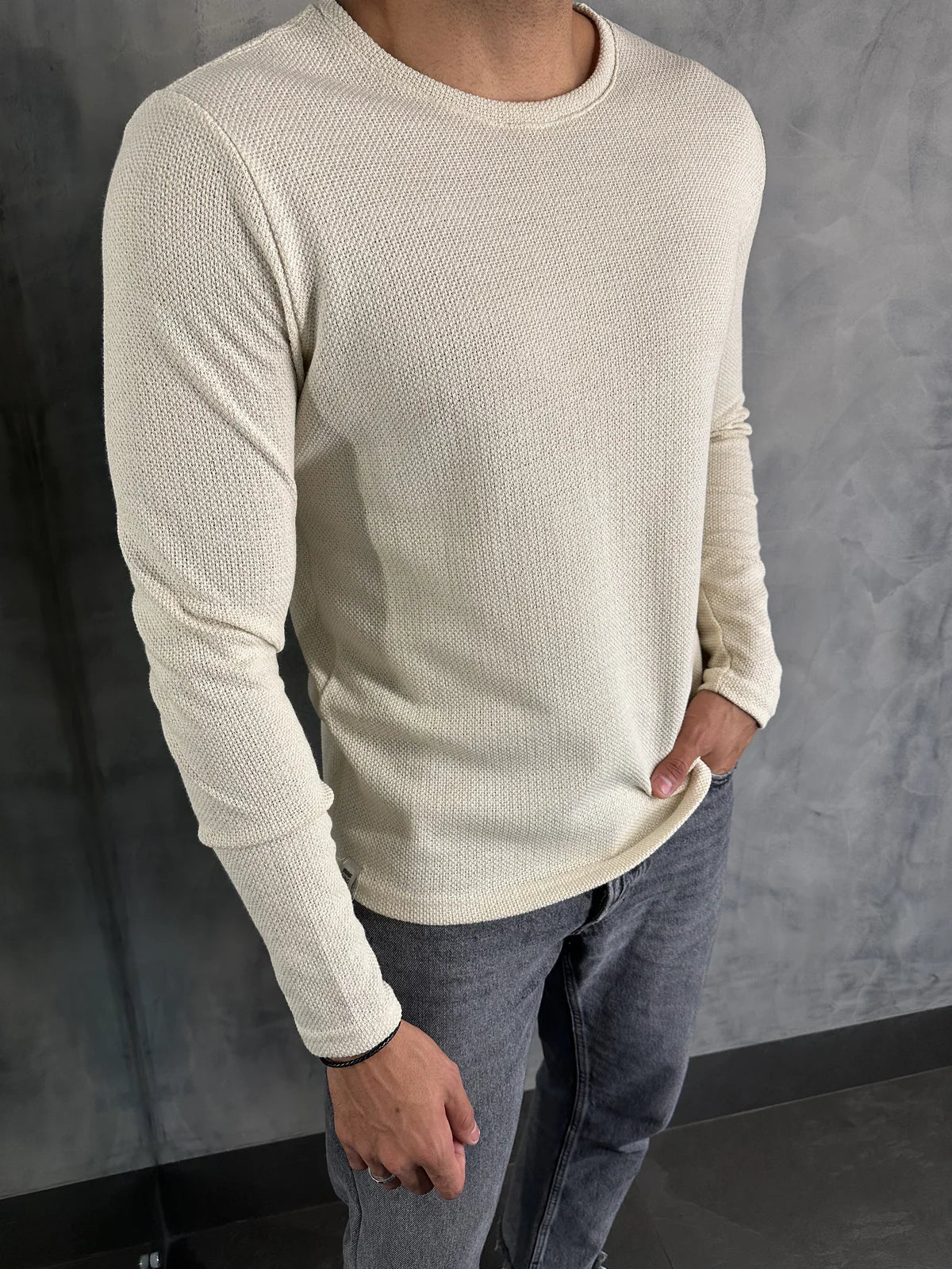 BLUSÃO MALHA KINGEJOE AREIA