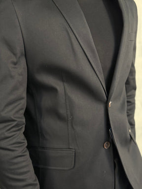BLAZER SLIM SARJA LISO DOCTHOS PRETO