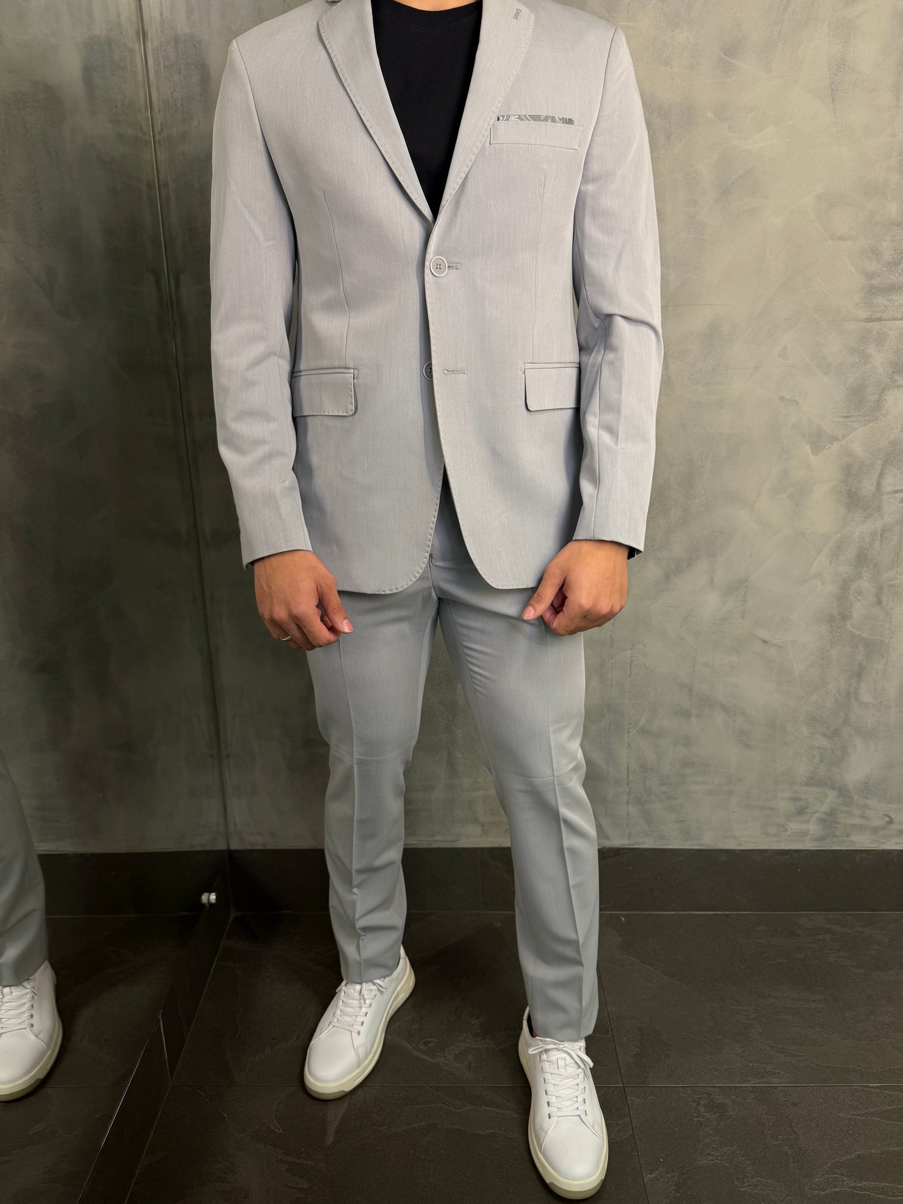 TRAJE POLIVISCOSE SUPER SLIM FATIOTA CINZA GIZ