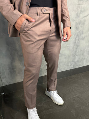 TRAJE POLIVISCOSE SUPER SLIM FATIOTA MARROM CLARO