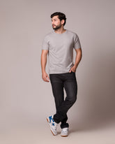 CAMISETA BÁSICA PONTO H CINZA GIZ