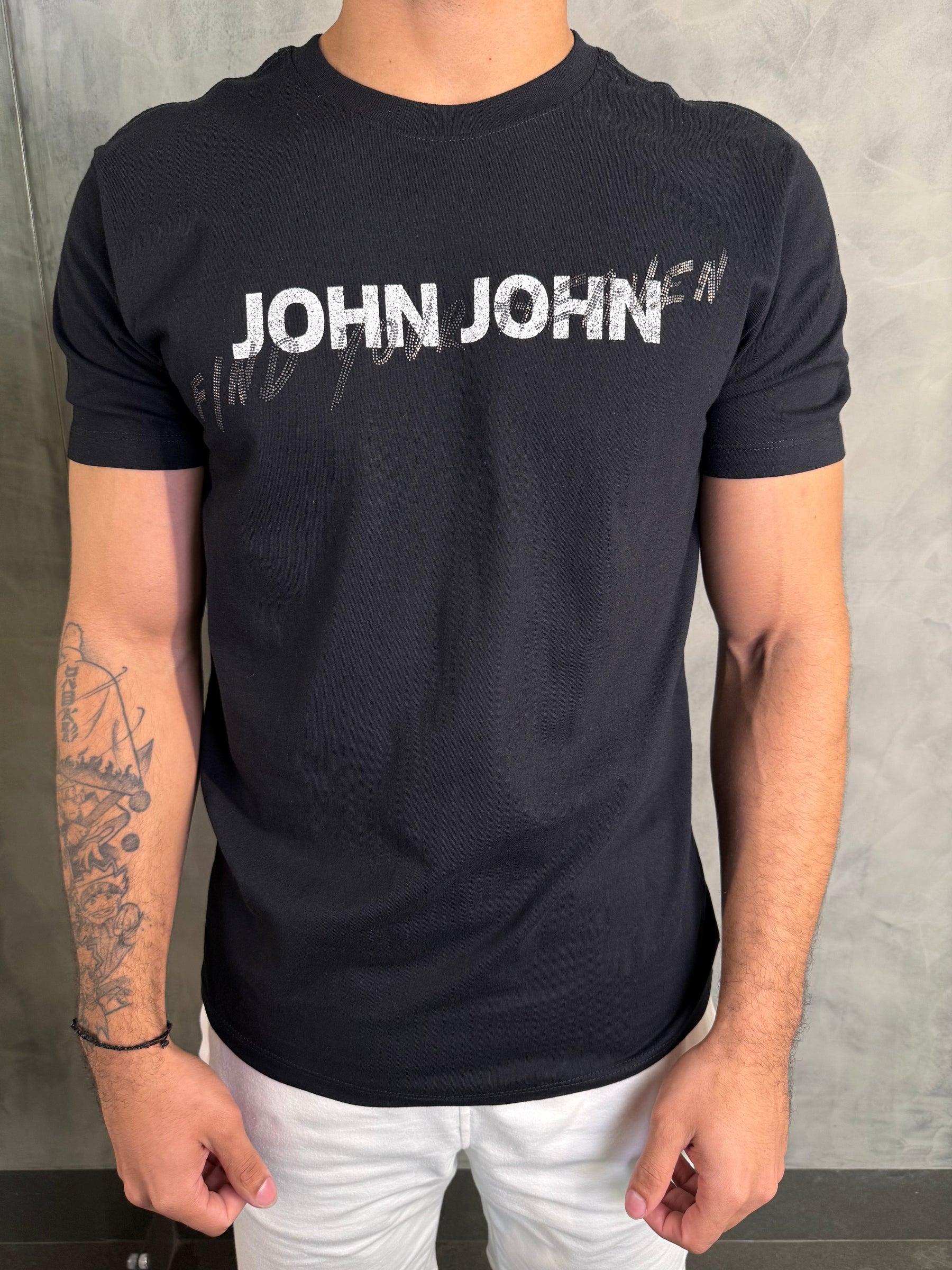 TSHIRT SL FIND YOUR POINT BL JOHN JOHN PRETO