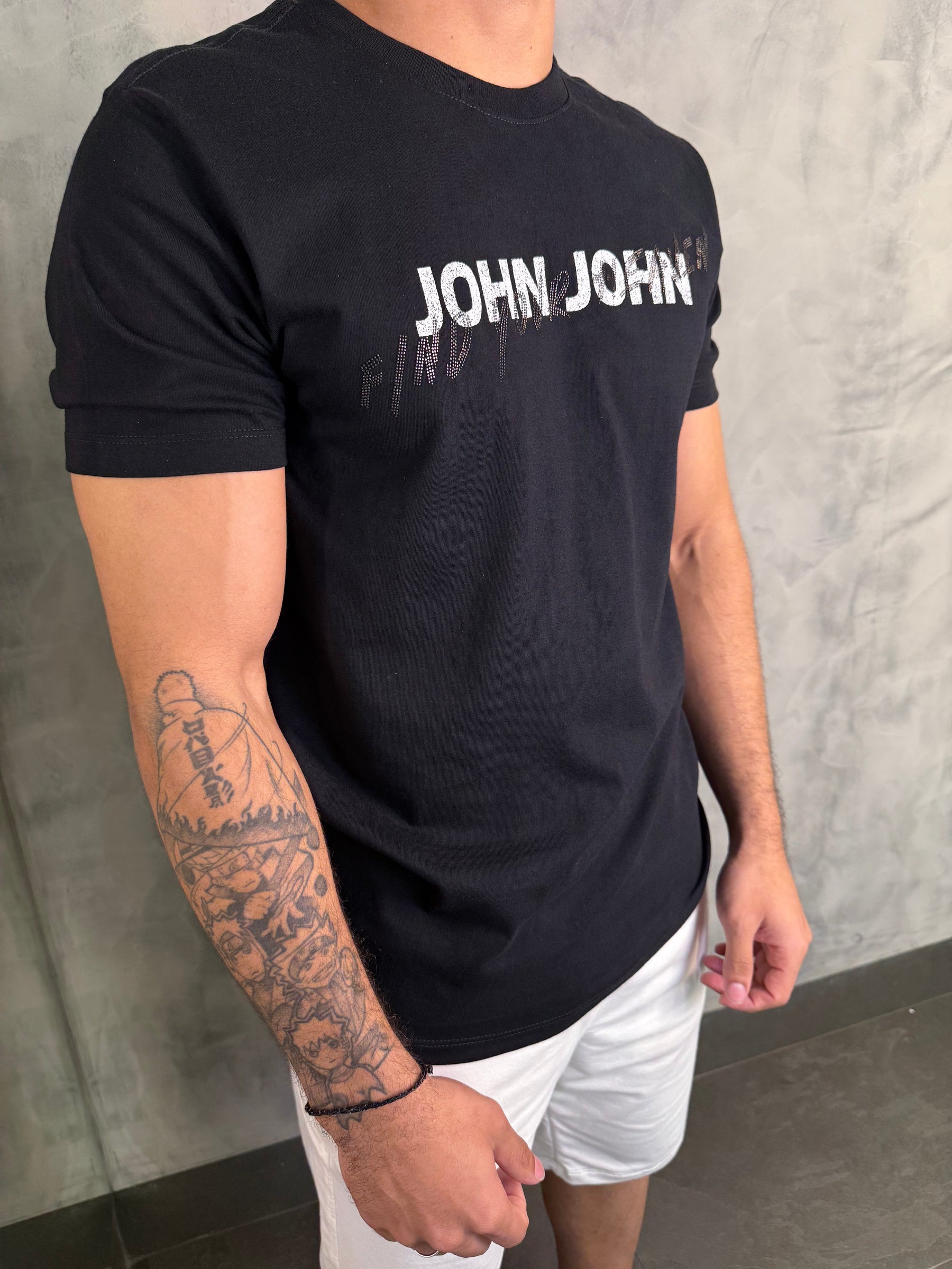 TSHIRT SL FIND YOUR POINT BL JOHN JOHN PRETO