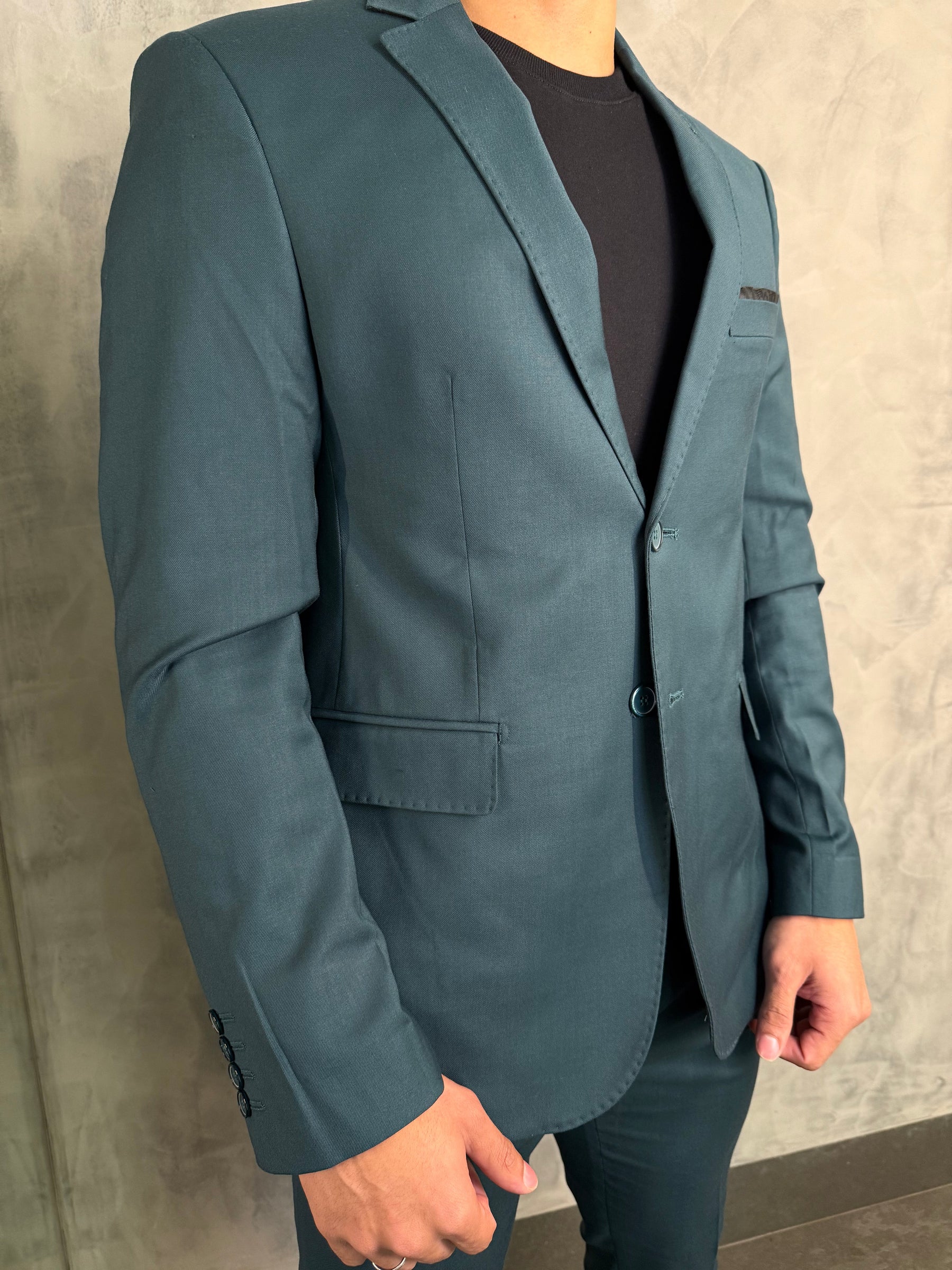 TRAJE POLIVISCOSE SUPER SLIM FATIOTA VERDE MUSGO
