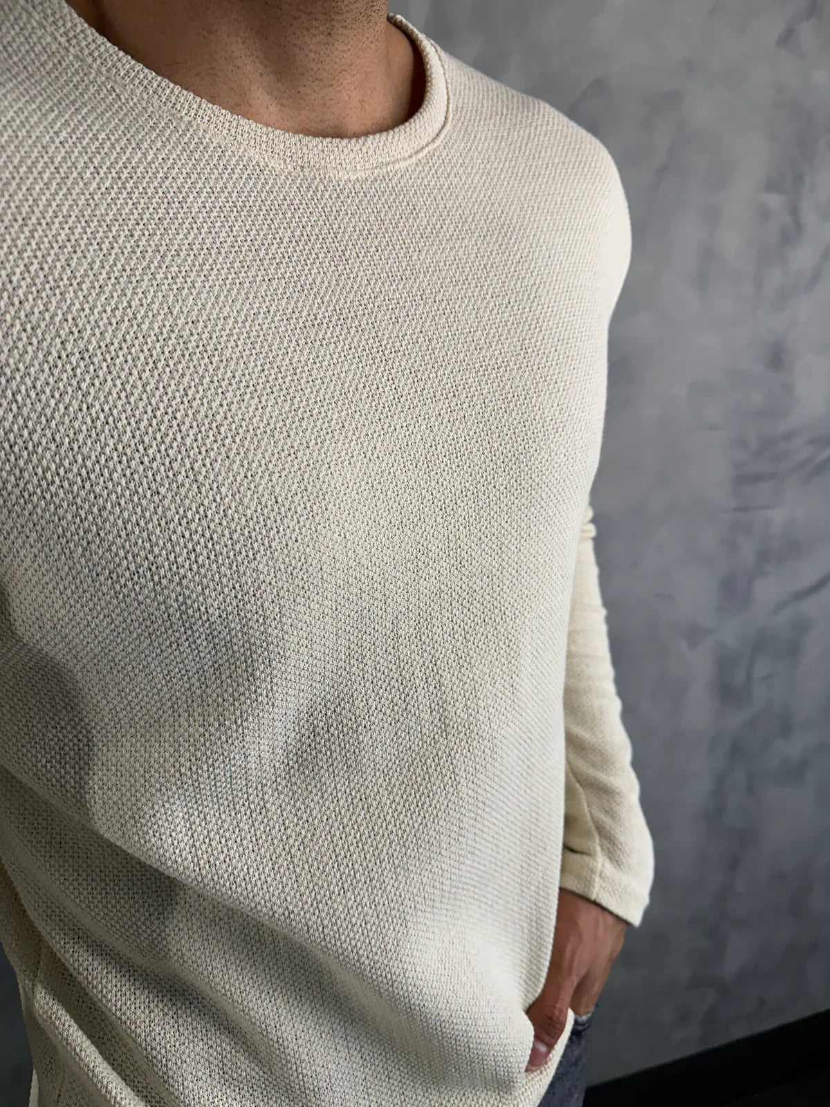 BLUSÃO MALHA KINGEJOE AREIA