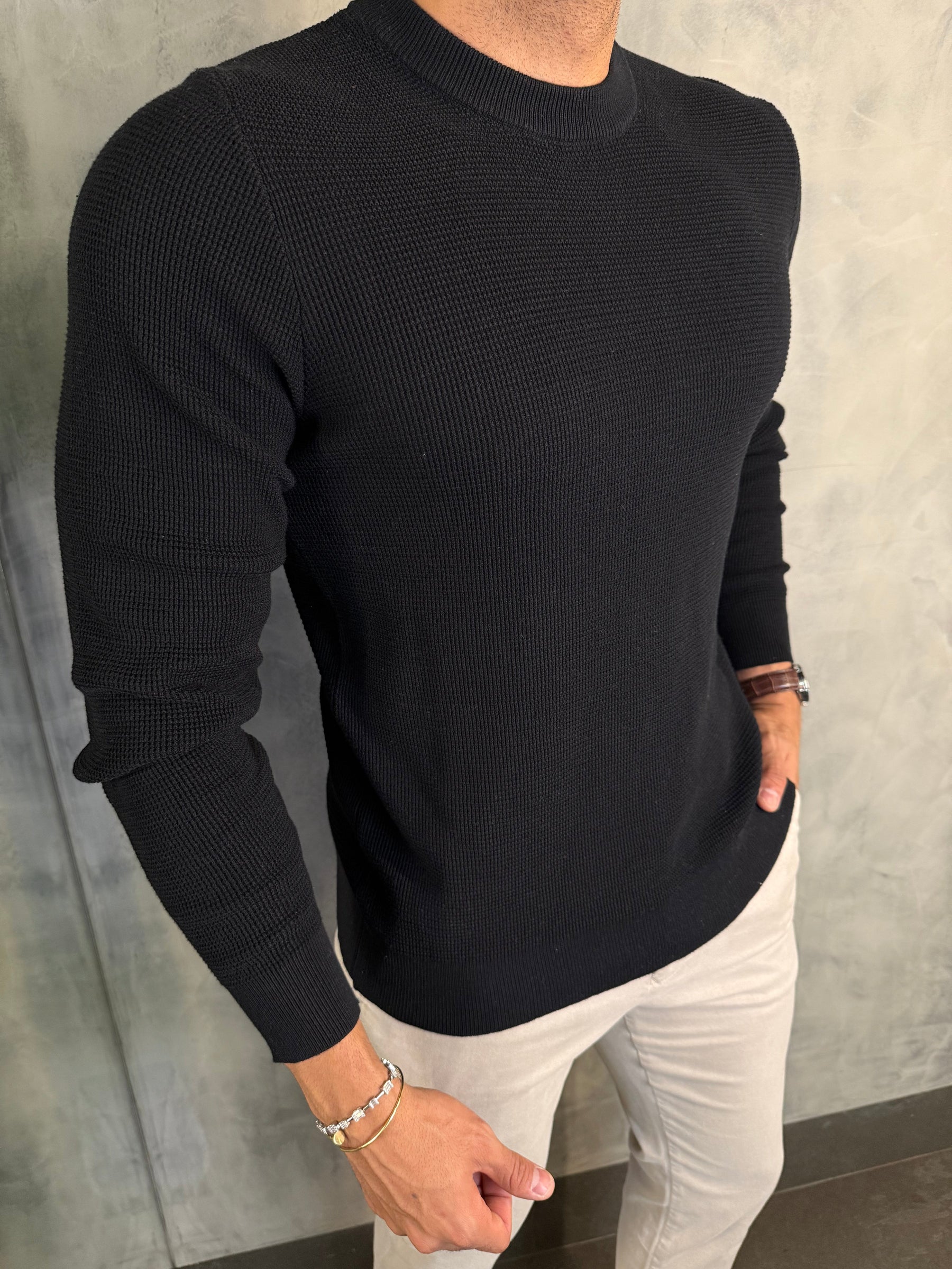 SUETER TRICOT JACQUARD PONTO H