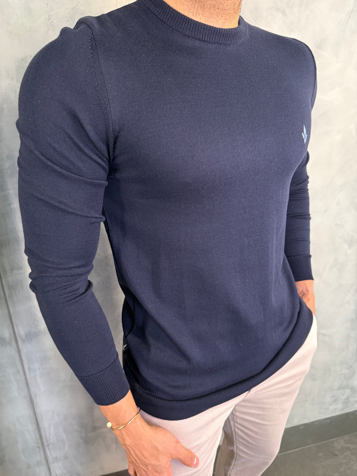 SUÉTER TRICOT REGULAR M/L DLZ AZUL PROFUNDO