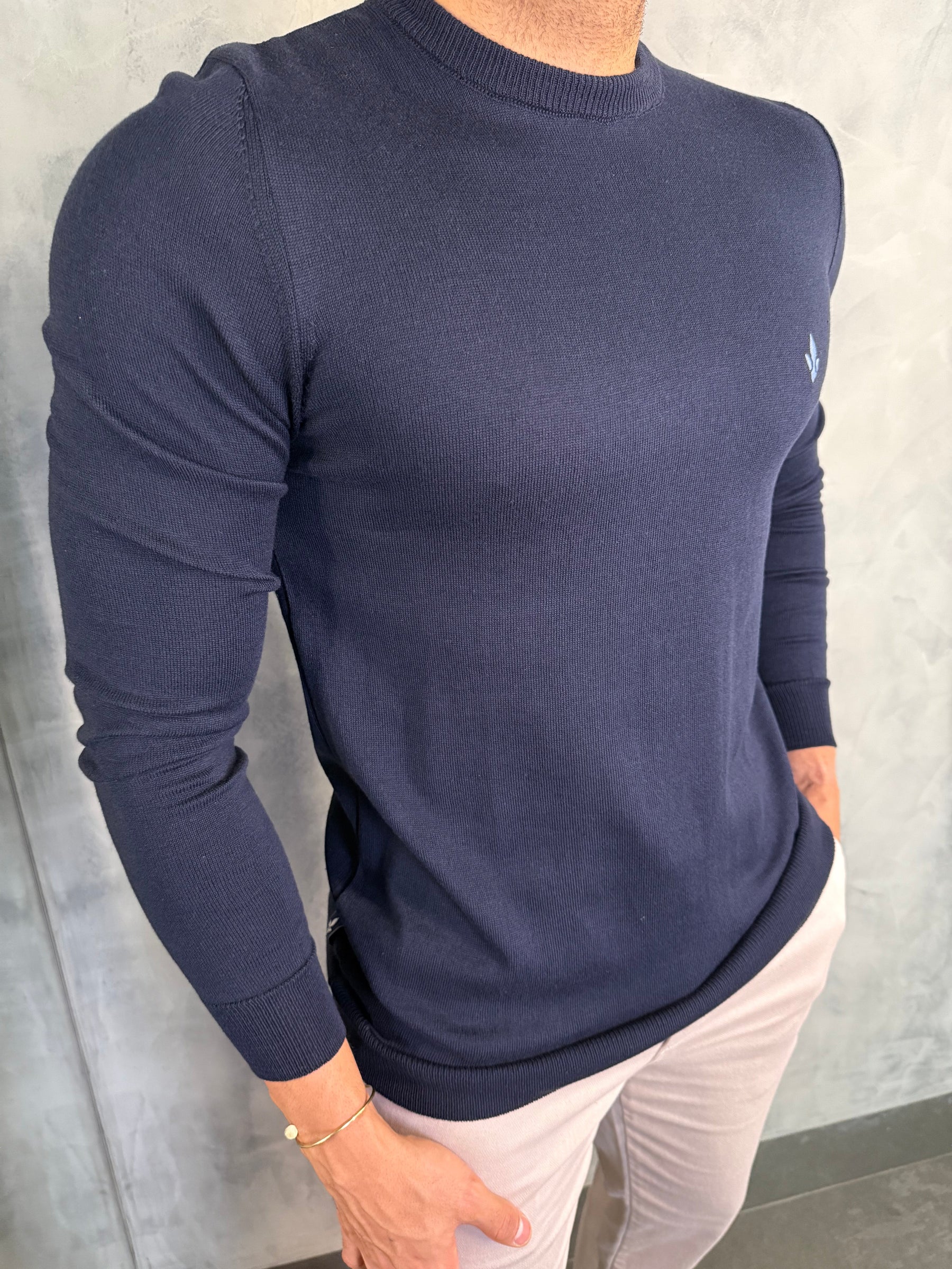 SUÉTER TRICOT REGULAR M/L DLZ AZUL PROFUNDO