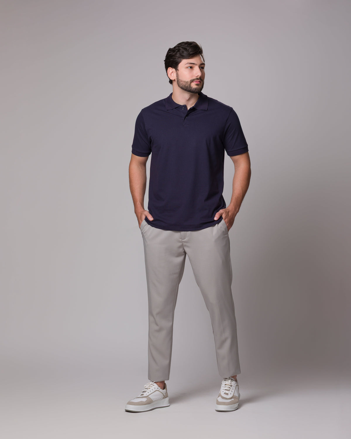 POLO PIMA PONTO H MARINHO