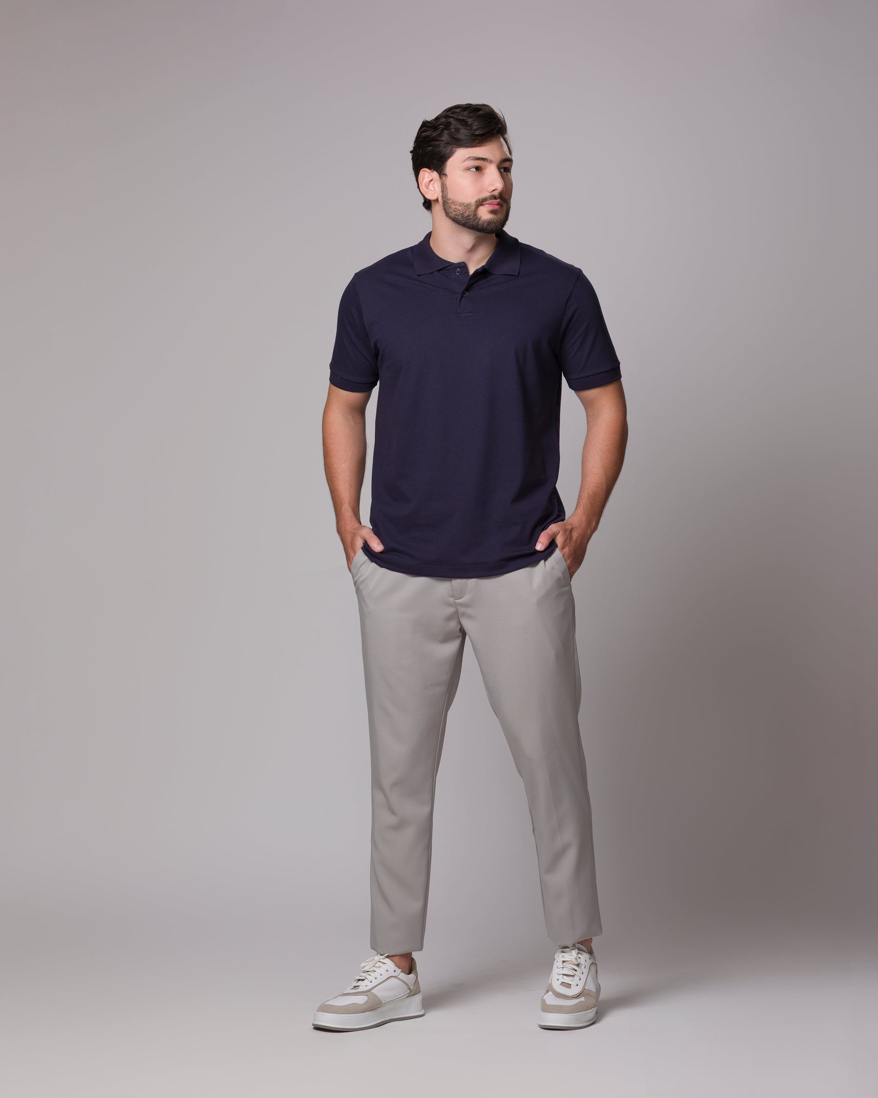 POLO PIMA PONTO H MARINHO